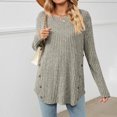 thumbnail image 5 of Usmixi Winter Sweater for Women Knitted Pullover Tops for Women Loose Casual Round Neck Thin Lightweight Sweater Tunic Casual Solid Sweater Fall Long Sleeve Tops 2023, 5 of 7