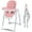 Pink, variant on AILEEKISS Foldable High Chair for Baby, Toddler Eating Chair with Detachable Double Trays, Green