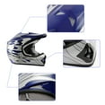 thumbnail image 6 of TCMT DOT Motorcycle Helmet for Kids Blue Flame with Goggles & Gloves for Atv Mx Motocross Offroad Street Dirt Bike Youth L Size, 6 of 13