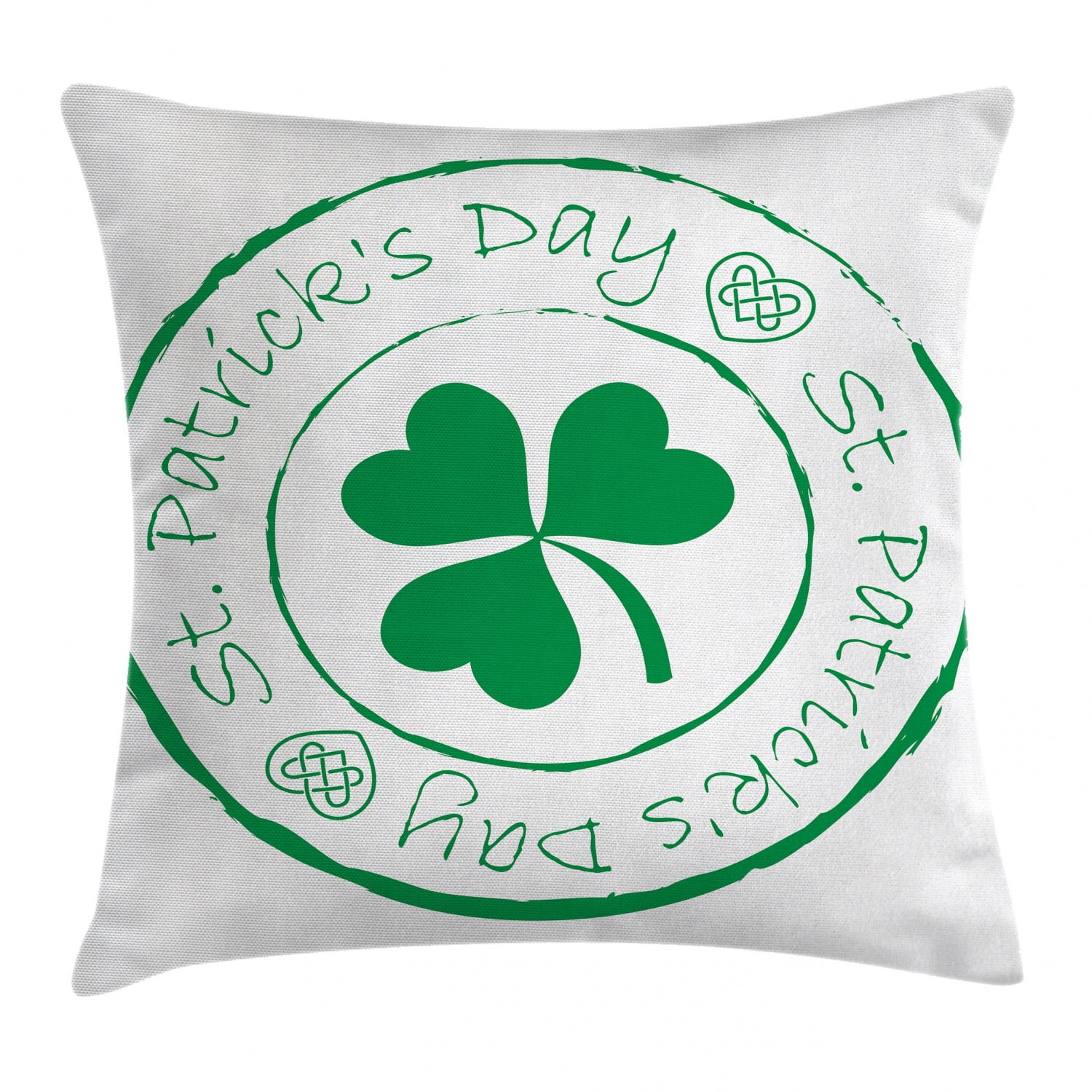 St Patrick S Day Throw Pillow Cushion Cover Stamp Like Design