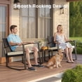 thumbnail image 5 of Noelse 3 Piece Wicker Rocking Chair Set, Outdoor Patio Furniture with Table and Cushions for Balcony, Beige, 5 of 10