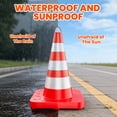 thumbnail image 6 of 36" 12 Pack PVC Traffic Cones, High-Visibility Orange Safety Cones with Reflective Collars and Handle, Structurally Stable Parking Lot Cone Construction Cones for Road Safety and Construction Zones, 6 of 10