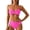 Hot Pink, variant on Womens Beach Vacation Two Piece Swimsuit Cover Up Ruffle Outfit High Waist Bottom Tummy Control Swimwear