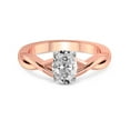 thumbnail image 3 of 2 Carat IGI Certified Oval Shape Lab Grown Diamond Engagement Ring | 14K Rose Gold | Intertwine Bliss Solitaire Lab Diamond Ring | FG-VS1-VS2 Quality Friendly Diamonds, 3 of 5