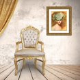 thumbnail image 3 of Vintage Apple Collection 20x24 Gold Ornate Wood Framed with Double Matting Museum Art Print Titled - Lady In Green Hat, 3 of 4