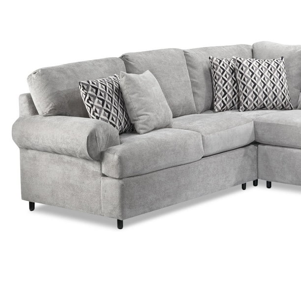 Macon contemporary outlet grey fabric sectional