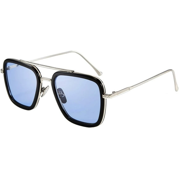 FEISEDY Retro 70s Aviator Sunglasses Tony Sunglasses Trendy Women Square Sun Glasses B2510