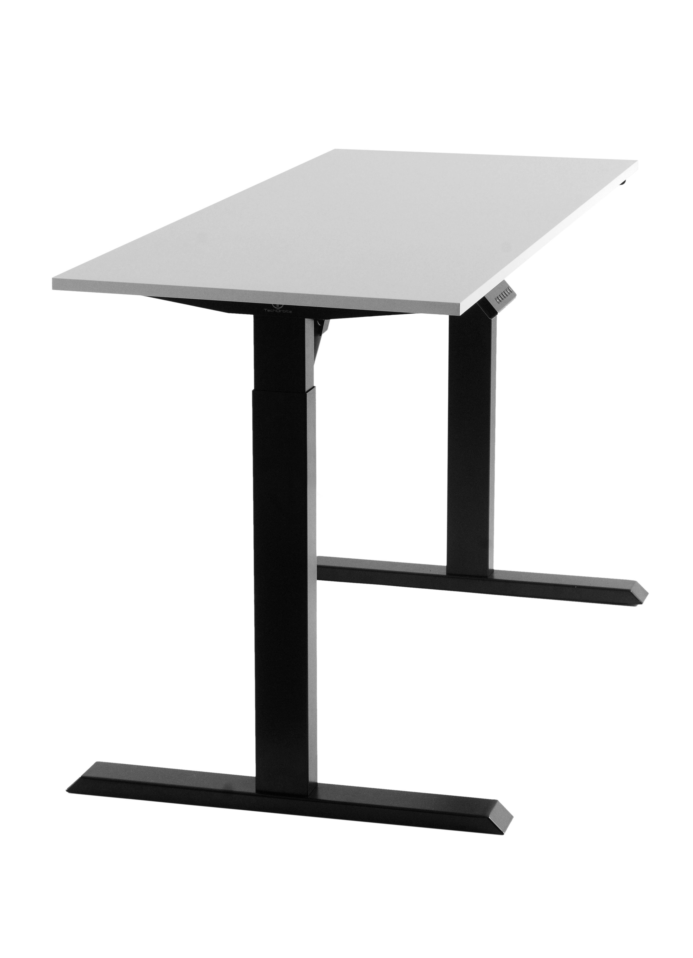 techorbits electric standing desk frame 60 x 24 inch tabletop