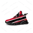 thumbnail image 1 of Zapatillas deportivas planas con la bandera de Trinidad y Tobago para hombre y mujer, deportivas de alta calidad con cordones, de malla, hechas a medida., 1 of 6