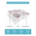 thumbnail image 5 of Quilts Full Size Bedding Set, Pink Coastal Lightweight Quilted Comforter, Beach Nautical Starfish Coral Seashells Soft Reversible Bedspread Coverlet with Pillow Covers for All Season, 78" x 90", 5 of 7