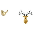 thumbnail image 1 of Figura de pájaros,Figura de pájaro dorado,decoración del hogar,estatua de animal,Estatua de cabeza de ciervo,Decoración de pared con cabeza de ciervo,animales,adorno para el, 1 of 8