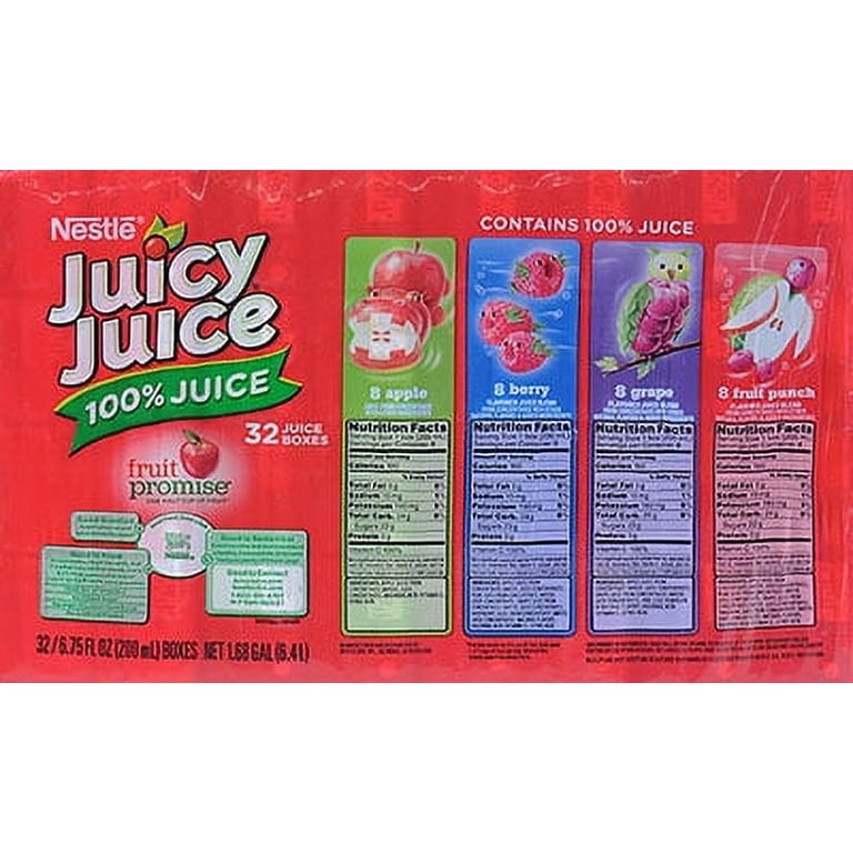 Nestle Juicy Juice Kids Fruit Drinks, Variety Pack, 32 Boxes, 6.75
