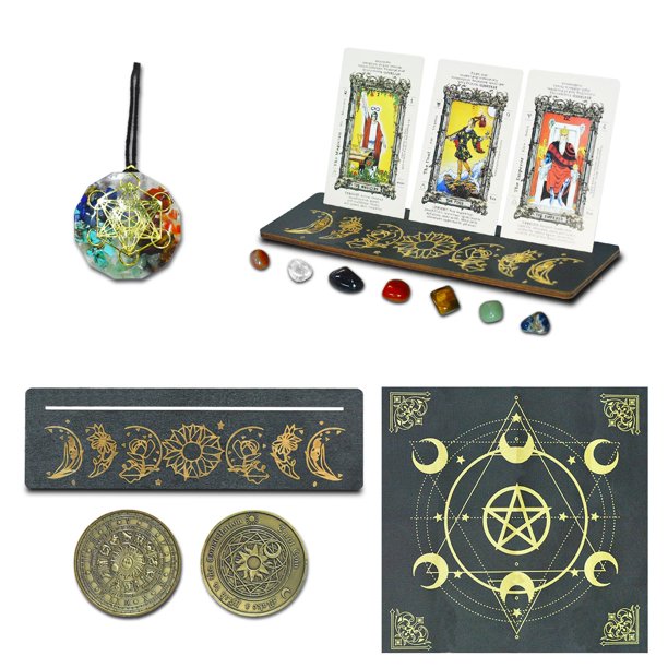 Knana Juego de 11 soportes para tarjetas de tarot – Soporte para tarjetas de tarot de madera, soporte para tarjetas de tarot, soporte para tarjetas de tarot, accesorios para tarjetas de tarot, tarjeta