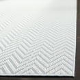 thumbnail image 3 of SAFAVIEH Machine Washable Rug Indoor/Outdoor Bermuda Collection - Bermuda Amina Geometric Chevron Indoor/Outdoor Area Rug Light Blue/Cream, 6'7" x 6'7" Square, 3 of 7