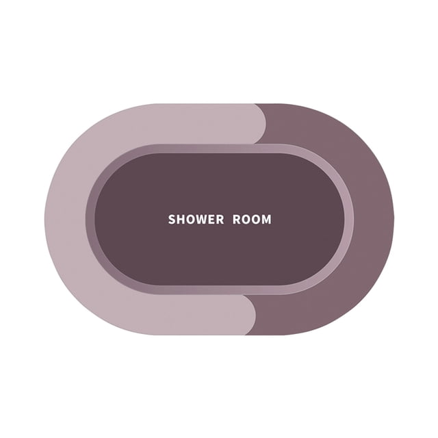 Rubber Bath Mats Quick-Drying Non-Slip Bathroom Mat Super Absorbent Bath Mat Instant Dry Bath Mat, Bathroom Rug in Front Of The Kitchen Sink, Shower Room, Bathtub, Oval Bath Mats for Bathroom