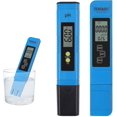 thumbnail image 1 of Probador de calidad del agua, medidor de pH con resolución de alta precisión de 0,01, termómetro Tds+ec+ para agua potable, acuario, piscina, spa (azul) Kuyhfg Sin marca, 1 of 4