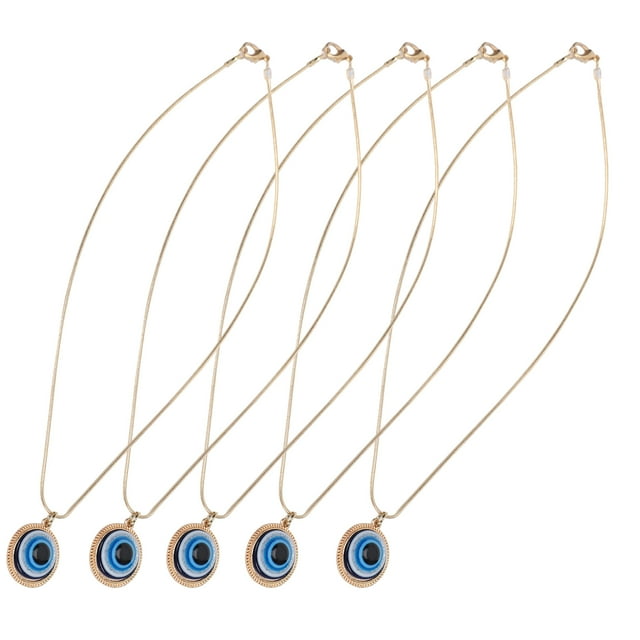 5 uds collar de ojo azul turco protección colgante de la suerte accesorios de joyería regalos artesanías 19mm