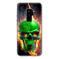 thumbnail image 1 of MUNDAZE Samsung Galaxy S9 Plus Green Flaming Skull Burning Fire Double Layer Phone Case Cover, 1 of 5