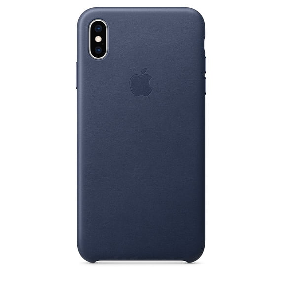 Staat nabootsen stroomkring Apple Leather Case for iPhone XS Max - Black - Walmart.com