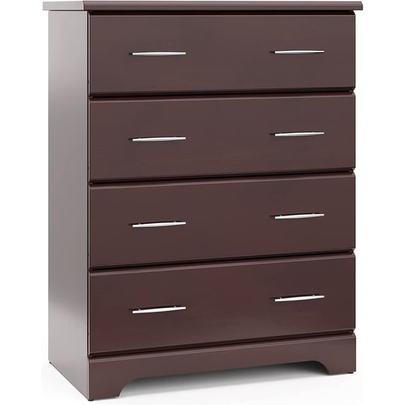 Storkcraft Brookside Nursery Dresser Organizer (Pebble Gray) with Changing Table Topper, Chest of 2 Drawers for Bedroom, Universal Design