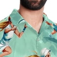 thumbnail image 5 of Tennis Men's Short Sleeve Beach Shirts Poplin Spread Collar Tops Casual Printed Button Down Summer Unisex, 5 of 6