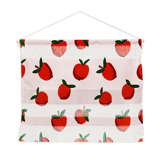 Society6 Alisa Galitsyna Red Apples Fiber Wall Art 47" x 32"