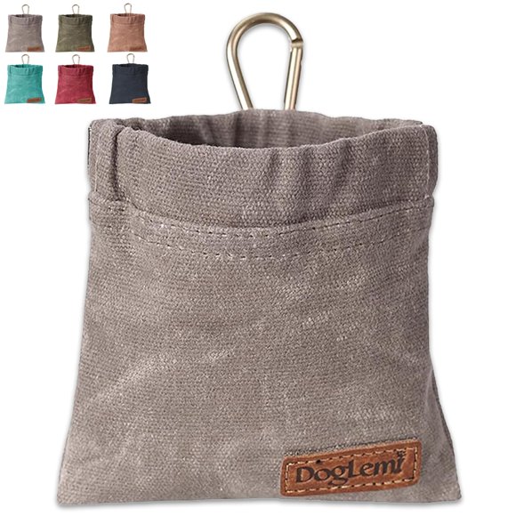 Bolsa de golosinas para perros Duuclume, bolsa de entrenamiento para cachorros, manos libres, gris