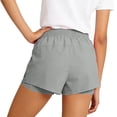 thumbnail image 4 of GUACER 2-in-1 Running Shorts for Women with Zipper Pockets, Elastic Waist Workout Athletic Shorts for Gym Sports, 4 of 4