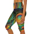 thumbnail image 5 of 'Circles' Yoga Capri Leggings (AOP), 5 of 8