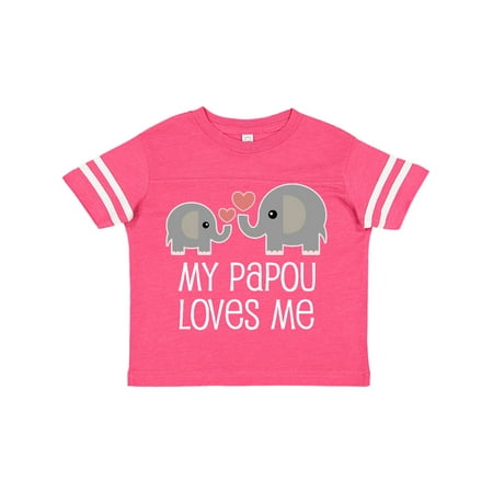 

Inktastic My Papou Grandpa Loves Me Gift Toddler Boy or Toddler Girl T-Shirt