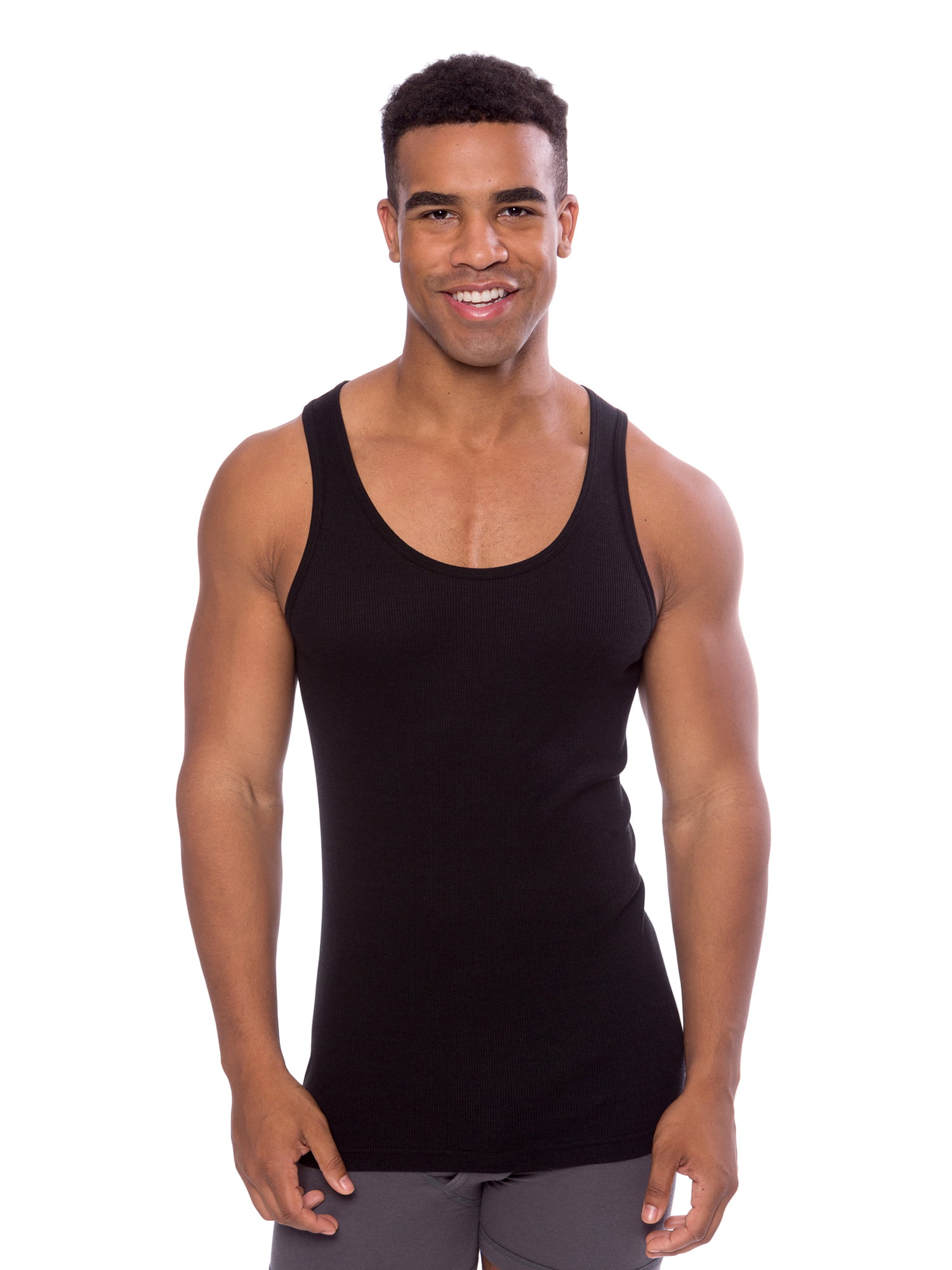 Texere Men's Ribbed Tank Top Undershirt (Single Pack) Best Under Shirts ...