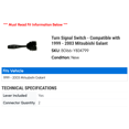 thumbnail image 2 of Turn Signal Switch - Compatible with 1999 - 2003 Mitsubishi Galant 2000 2001 2002, 2 of 2