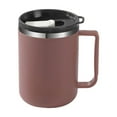thumbnail image 2 of 430ml Double Wall Insulated Stainless Steel Coffee Tea Cup - Leak Proof, Rust Resistant, Cold & Hot Beverage Travel Mug with Sealed Lid Pink, 2 of 6