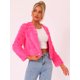 thumbnail image 3 of Abrigo mullido de piel sintétisin cuello chaquerecortacálide invierno pamujer RoCaliente S, 3 of 6