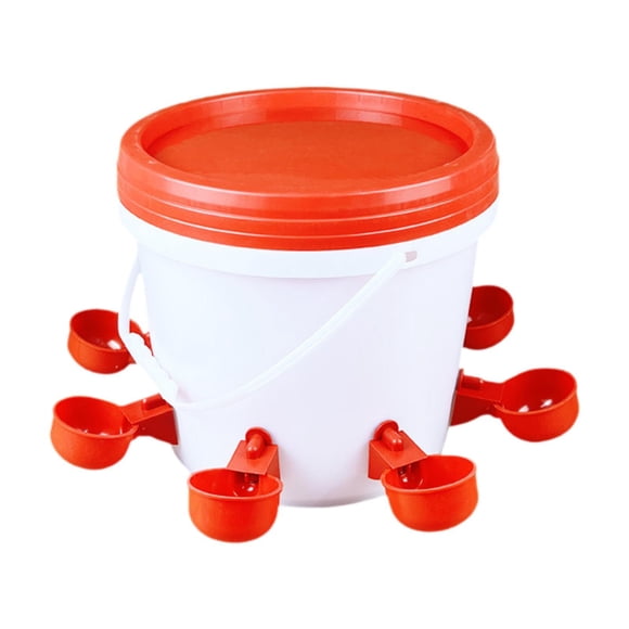 Comedero y bebedero automático para pollos con vasos de agua, cubo de alimentación para aves de corral, comedero para gallinas de granja, para