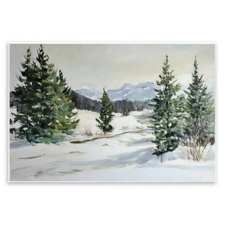 Winter Forest Frosty Hills Wall Plaque Art, 15 x 10, Made In USA