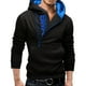 thumbnail image 3 of Chándal con capucha para hombre, sudadera de invierno, sudaderas con capucha cálidas Eccomum Negro y azul M, 3 of 7