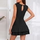 thumbnail image 3 of Minivestido para mujer: falda con volantes de doble capa, vestido sin mangas ajustado, tallas S-XL, 3 of 4