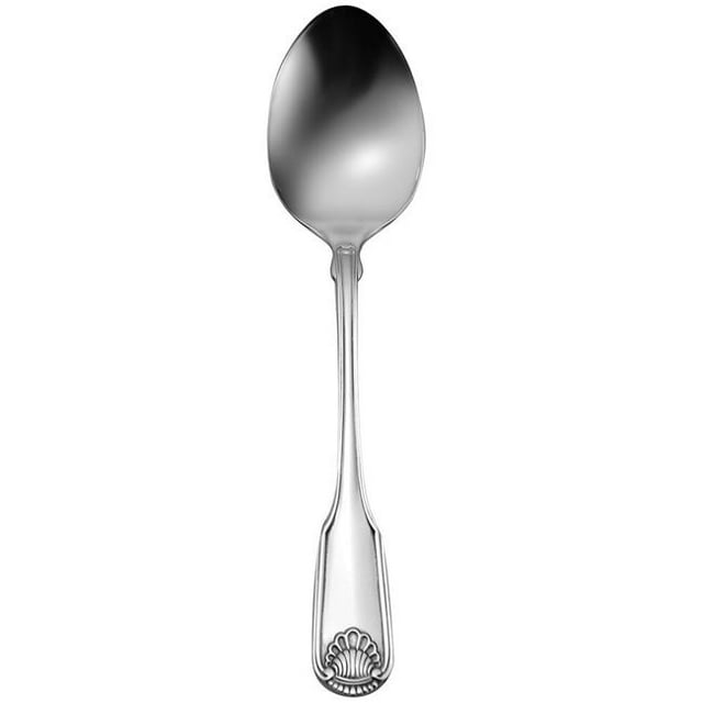 Oneida 2496STBF 8.25 in. Classic Shell Stainless Steel Extra Heavy Weight Tablespoon & Serving Spoon Silver
