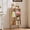 Light Wood-5 Cube with Legs, variant on 5 Cube Small Bookshelf 3 Tier Mid-century Modern Bookcase With Wood Bookshelves Storage Organizer Shelf Free Standing Narrow Book Shelves Oak Grey Corner Bookcases For Bedroom Living Room