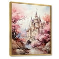 thumbnail image 2 of Designart "Pastel Dreams of Castles II" Cityscapes Floater Framed Canvas Print, 2 of 7