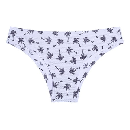 

Women Low Rise Seamless Thong Underwear Floral No Show Panties Stretch Briefs