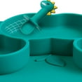 thumbnail image 4 of 1 Set of Baby Silicone Tableware Dish Plate Baby Dinner Plate Fork Spoon Set, 4 of 9