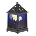 thumbnail image 1 of Yuarrent Lámpara de fiesta, farol de Halloween, luz LED, accesorios para festivales, funcionamiento con batería, exquisito tamaño compacto, suministros Iluminación navideña patrón de castillo Yuarrent HA026596-02, 1 of 6