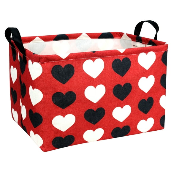 NIETEIN Valentine's Day Basket for Gifts Empty Storage Bin Cute Heart Gift Basket (1 Pack)