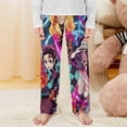 thumbnail image 2 of Demon Slayer Pajama Pants Long Sleep Pants Soft Elastic Waist PJ Bottoms Lounge Pants, 2 of 7