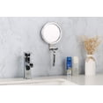 thumbnail image 3 of Espejo de ducha con marco de metal duradero, accesorio de baño de diseño elegante para hombres y mujeres con revestimiento antivaho y soporte para maquinilla de afeitar de acero inoxidable (ventosa), 3 of 7