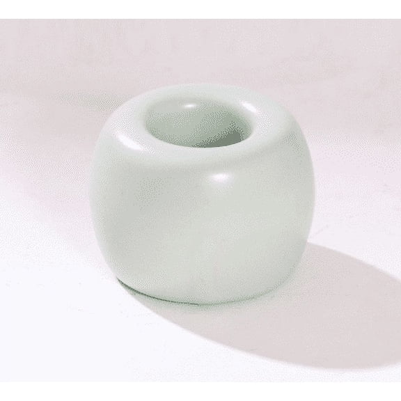 HLONK 2Pcs Toothbrush Holder, Mini Ceramics Tooth Brush Stands for Bathroom, White