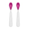 OXO Tot Feeding Spoon Set With Soft Silicone, Pink