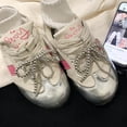 thumbnail image 2 of LZLINGMEI 2 pcs Pearls Bowknot Shoe Decoration Charms for Sneakers Dress Shoes Elegant Buckle Pearl Beaded Chain for Women DIY Shoe Charms Shoe Accessories for Wedding Gift, 2 of 14